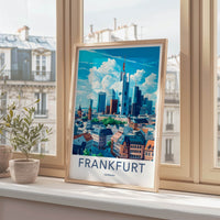 Frankfurt Poster - Germany Travel Print - Modern City Skyline Home Decor