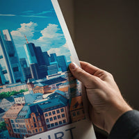 Frankfurt Poster - Germany Travel Print - Modern City Skyline Home Decor