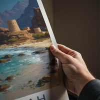 Fujairah Poster - United Arab Emirates Travel Art - Rocky Coast Home Decor
