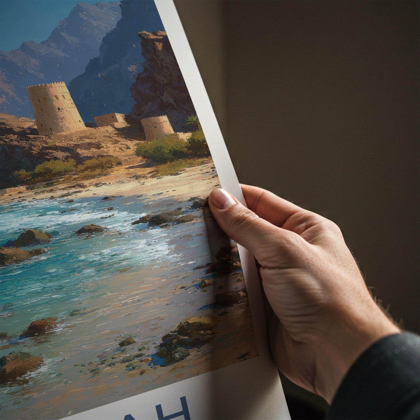 Fujairah Poster - United Arab Emirates Travel Art - Rocky Coast Home Decor
