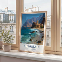 Fujairah Poster - United Arab Emirates Travel Art - Rocky Coast Home Decor