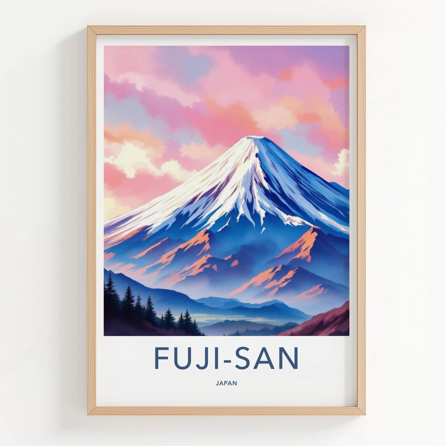 Fuji-san Poster - Japan Travel Art - Majestic Snowy Peaks Home Decor