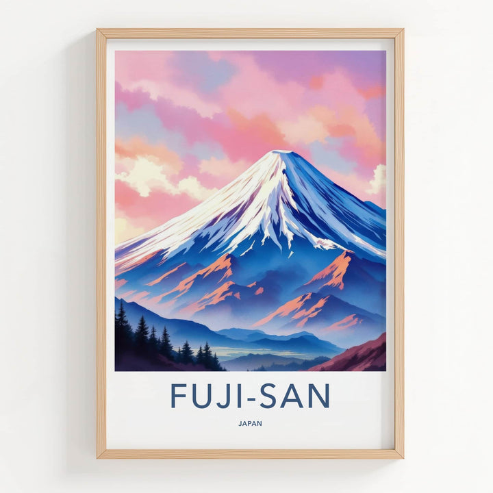 Fuji-san Poster - Japan Travel Art - Majestic Snowy Peaks Home Decor
