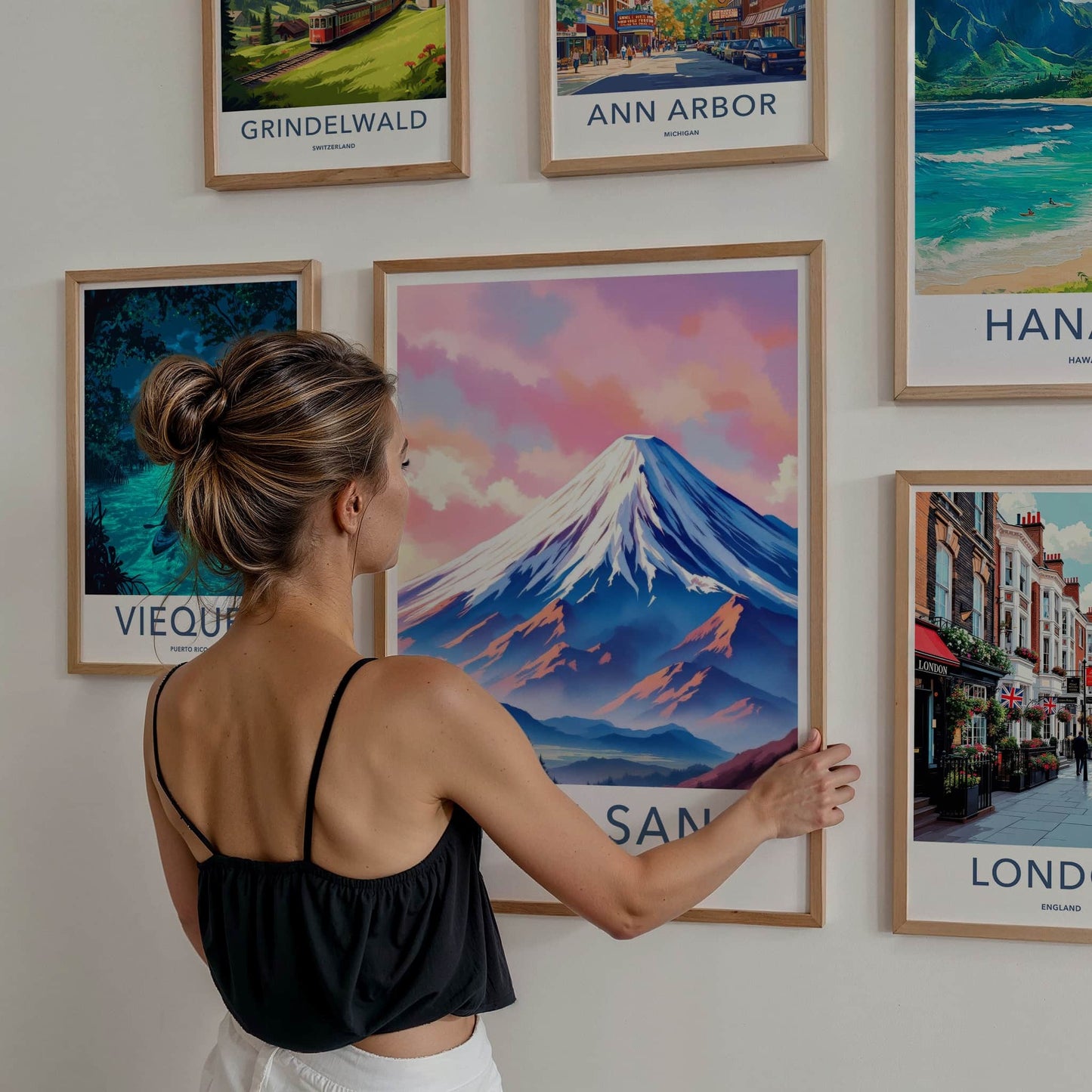 Fuji-san Poster - Japan Travel Art - Majestic Snowy Peaks Home Decor