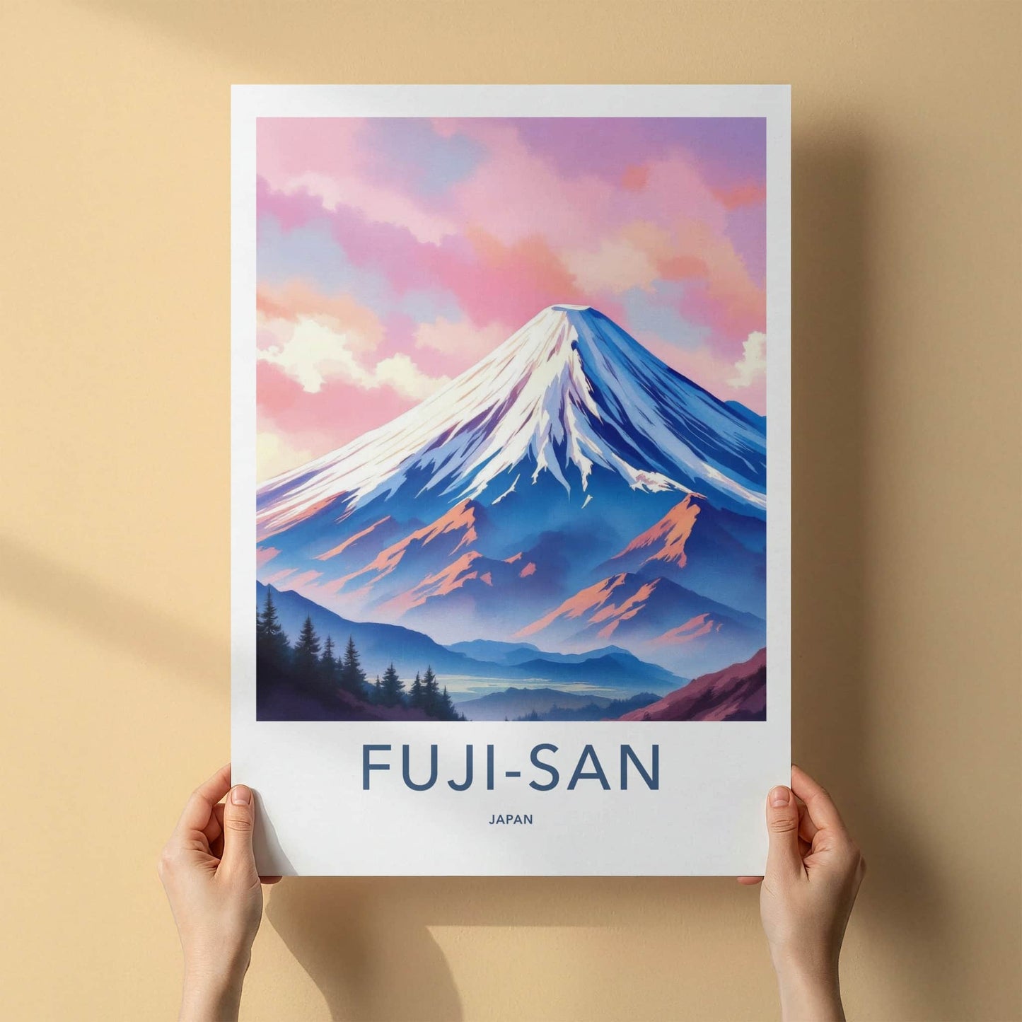 Fuji-san Poster - Japan Travel Art - Majestic Snowy Peaks Home Decor