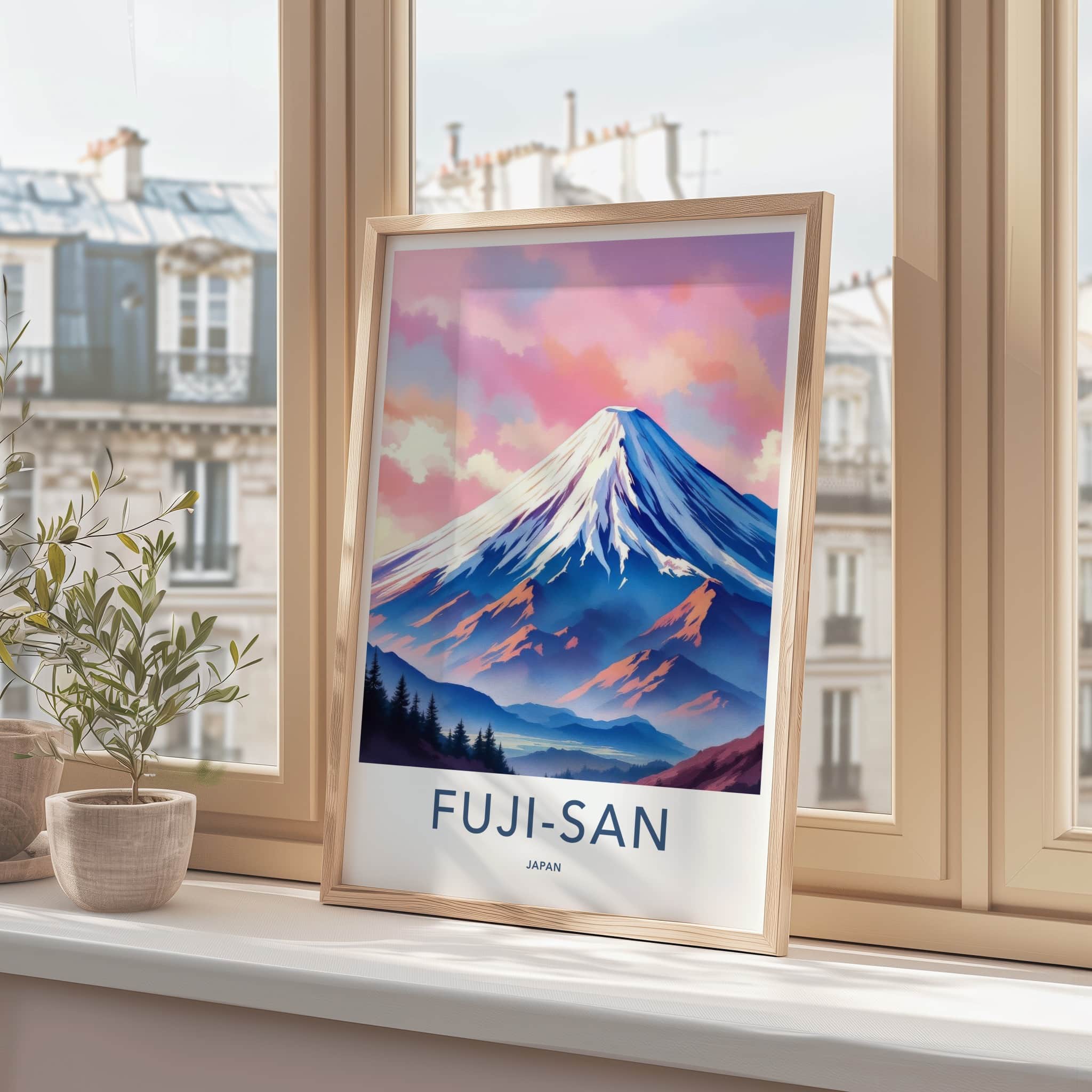 Fuji-san Poster - Japan Travel Art - Majestic Snowy Peaks Home Decor