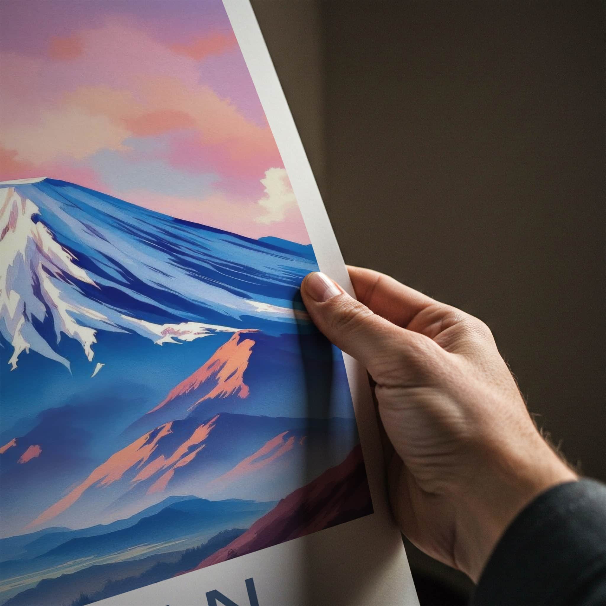 Fuji-san Poster - Japan Travel Art - Majestic Snowy Peaks Home Decor