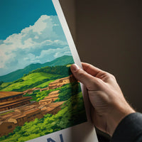 Fujian Poster - China Wall Art - Hakka Village Hills Gallery Art