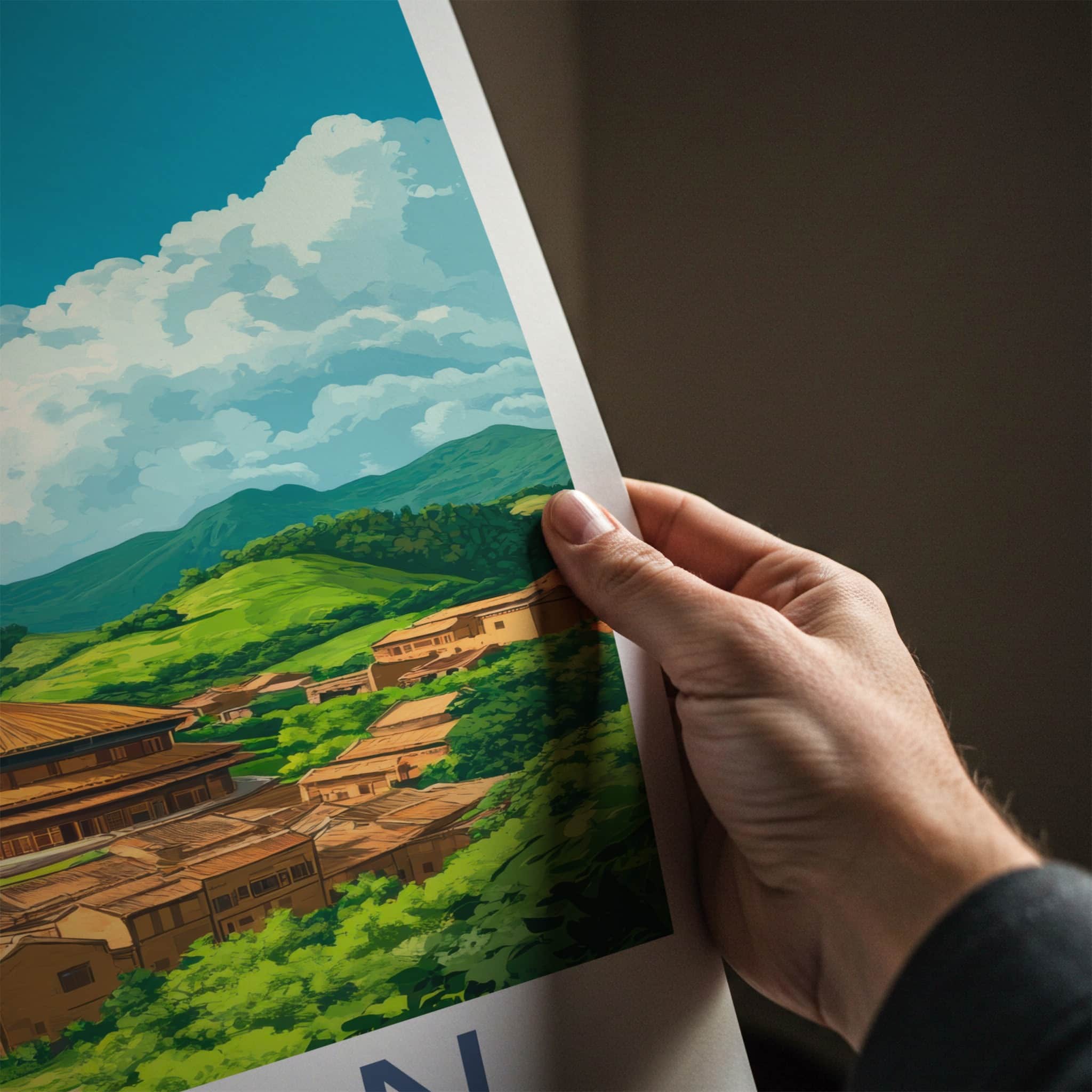 Fujian Poster - China Wall Art - Hakka Village Hills Gallery Art
