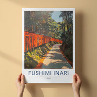 Fushimi Inari Poster - Japan Travel Art - Red Torii Gates Home Decor