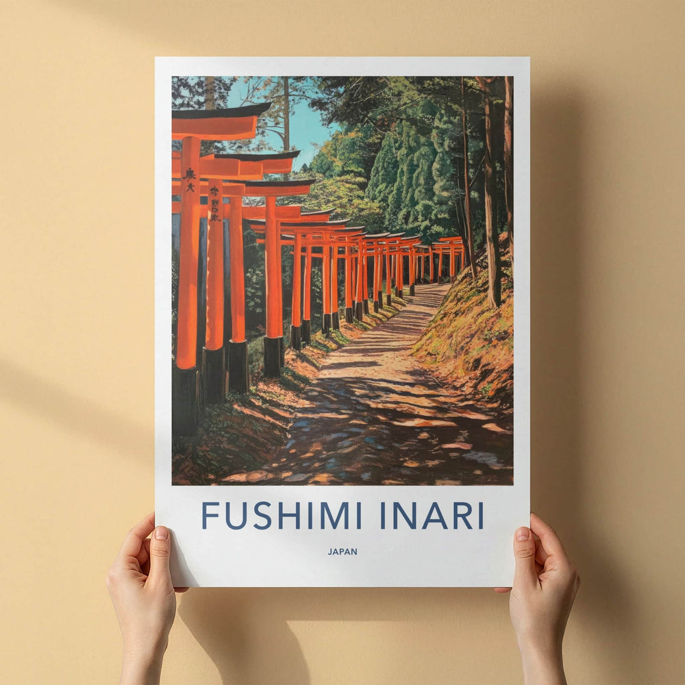 Fushimi Inari Poster - Japan Travel Art - Winding Torii Gates Wall Decor