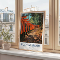 Fushimi Inari Poster - Japan Travel Art - Winding Torii Gates Wall Decor