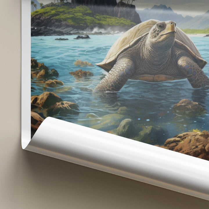 Galapagos Poster - Ecuador Travel Art - Giant Turtle Island Home Decor
