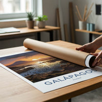 Galapagos Poster - Ecuador Travel Art - Golden hour wildlife Home Decor