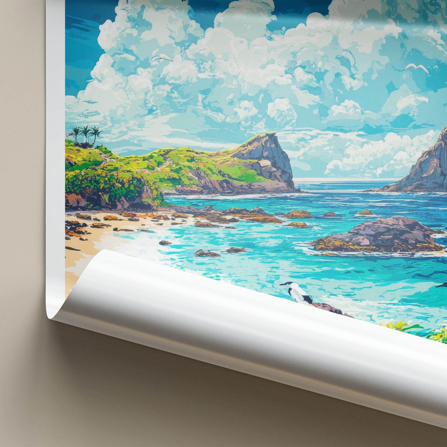 Galapagos Poster - Ecuador Travel Art - Tropical Island Birds Home Decor