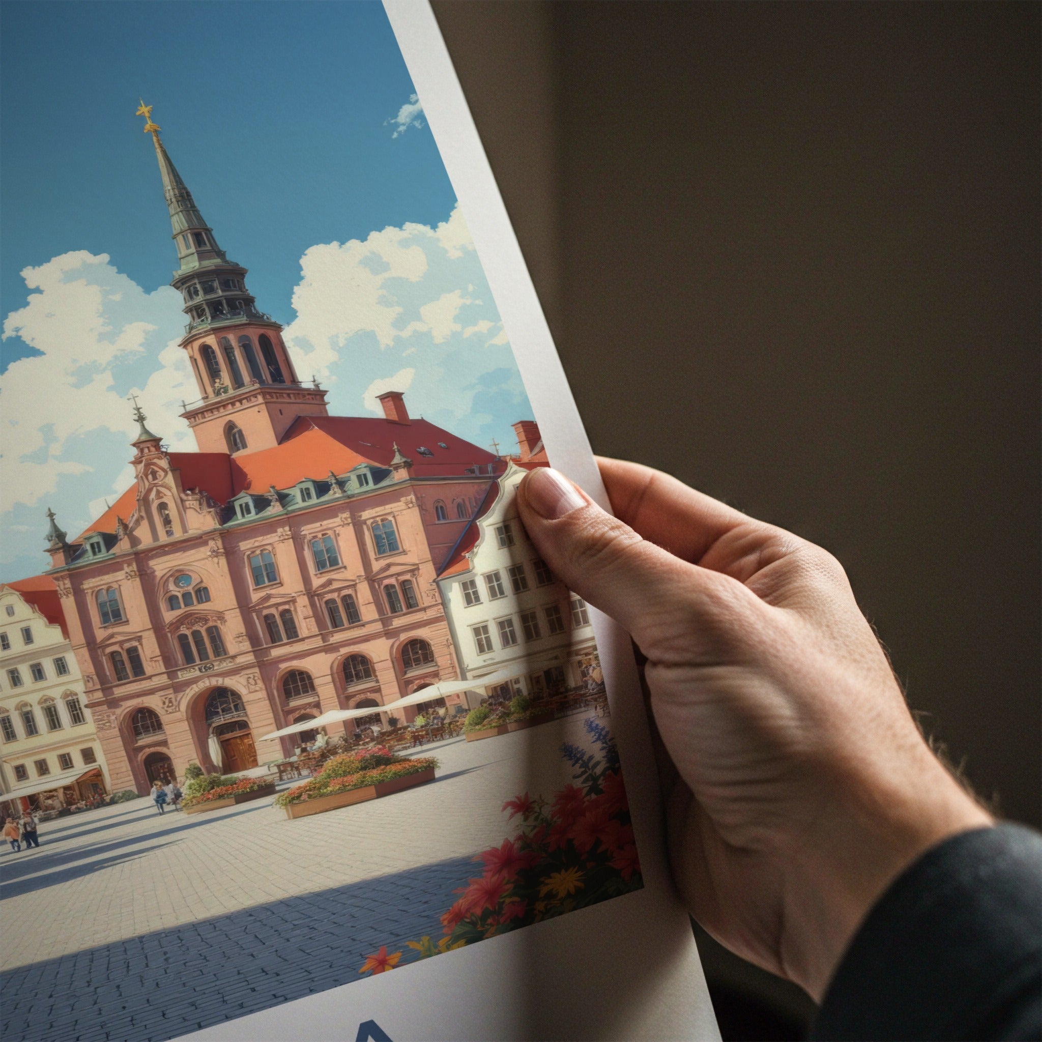 Galicia Poster - Poland Art Print - Historic Town Square Wall Decor