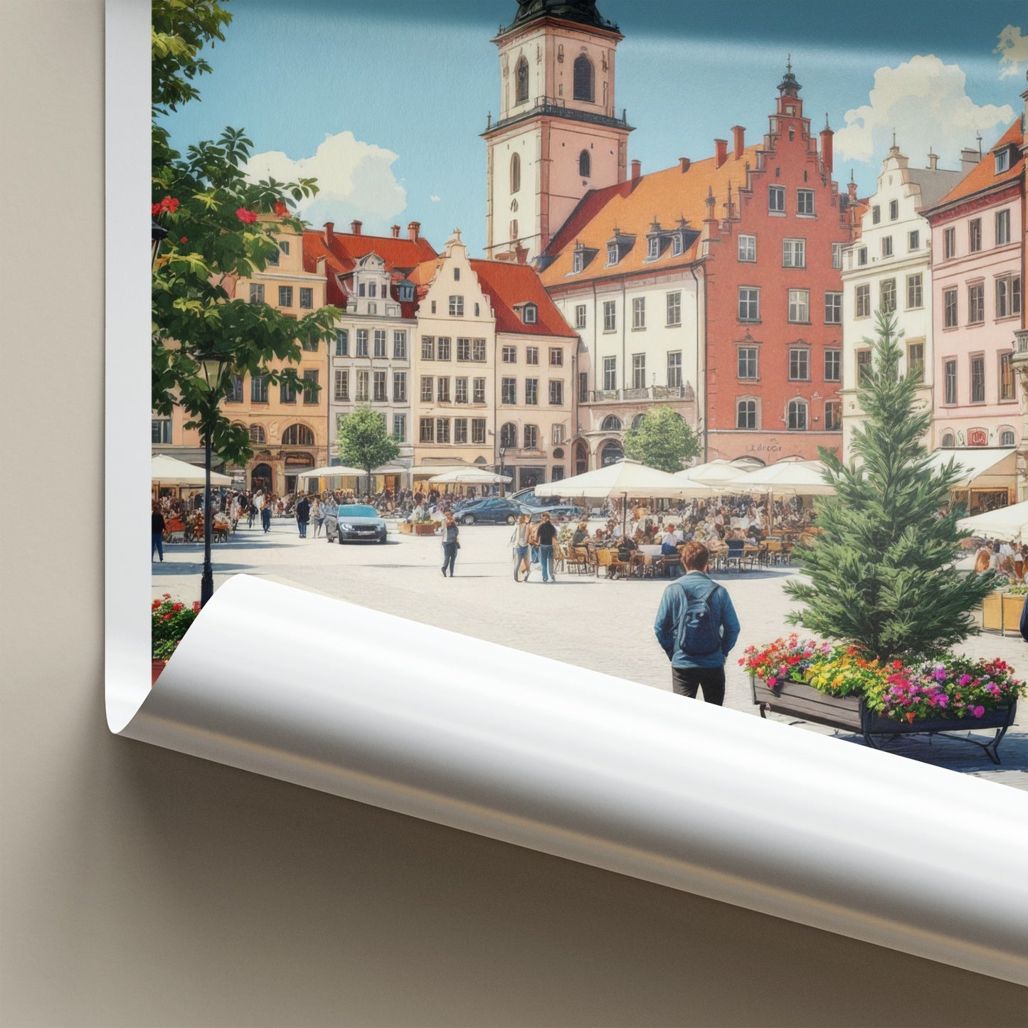 Galicia Poster - Poland Travel Art - Historic Town Square Home Decor