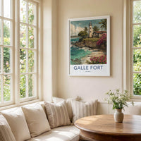 Galle Fort Poster - Sri Lanka Scenic Art - Iconic lighthouse bay Lounge Decor