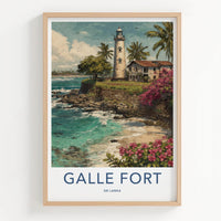 Galle Fort Poster - Sri Lanka Scenic Art - Iconic lighthouse bay Lounge Decor