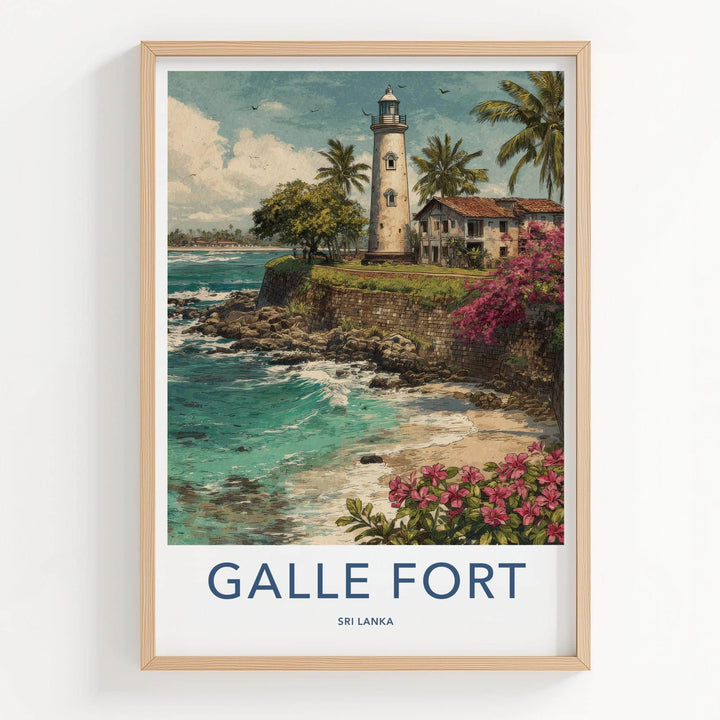 Galle Fort Poster - Sri Lanka Scenic Art - Iconic lighthouse bay Lounge Decor