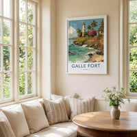 Galle Fort Poster - Sri Lanka Travel Art - Lighthouse Coastal Scene Home Decor