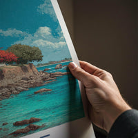 Galle Poster - Sri Lanka Travel Art - Tropical Beach Lighthouse Home Decor