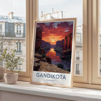 Gandikota Poster - India Art Print - Andhra Pradesh River Canyon Glow Home Art