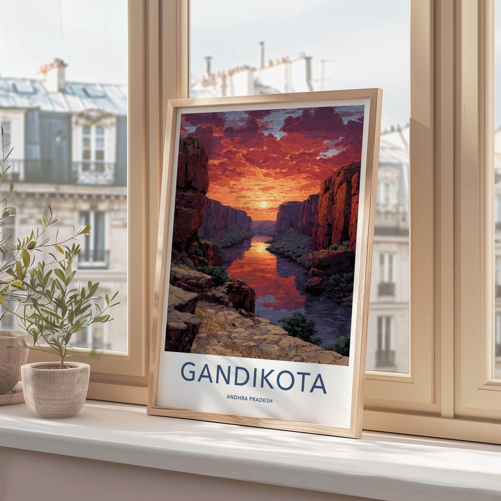 Gandikota Poster - India Art Print - Andhra Pradesh River Canyon Glow Home Art