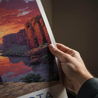 Gandikota Poster - India Art Print - Andhra Pradesh River Canyon Glow Home Art