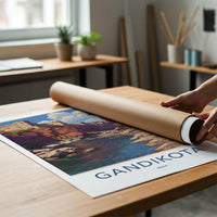 Gandikota Poster - India Scenic Art - Andhra Pradesh Fortified River Gorge Wall Decor