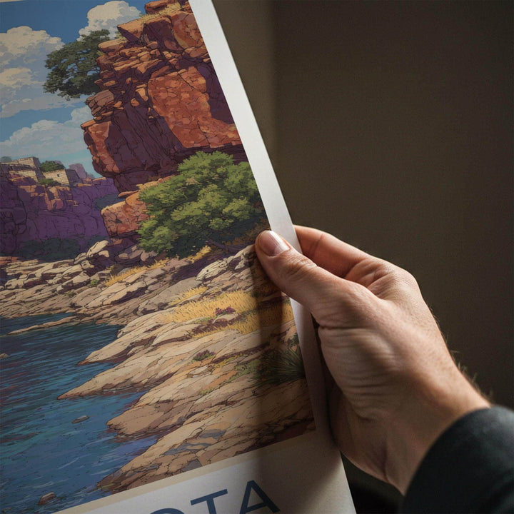 Gandikota Poster - India Scenic Art - Andhra Pradesh Fortified River Gorge Wall Decor
