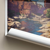 Gandikota Poster - India Scenic Art - Andhra Pradesh Fortified River Gorge Wall Decor