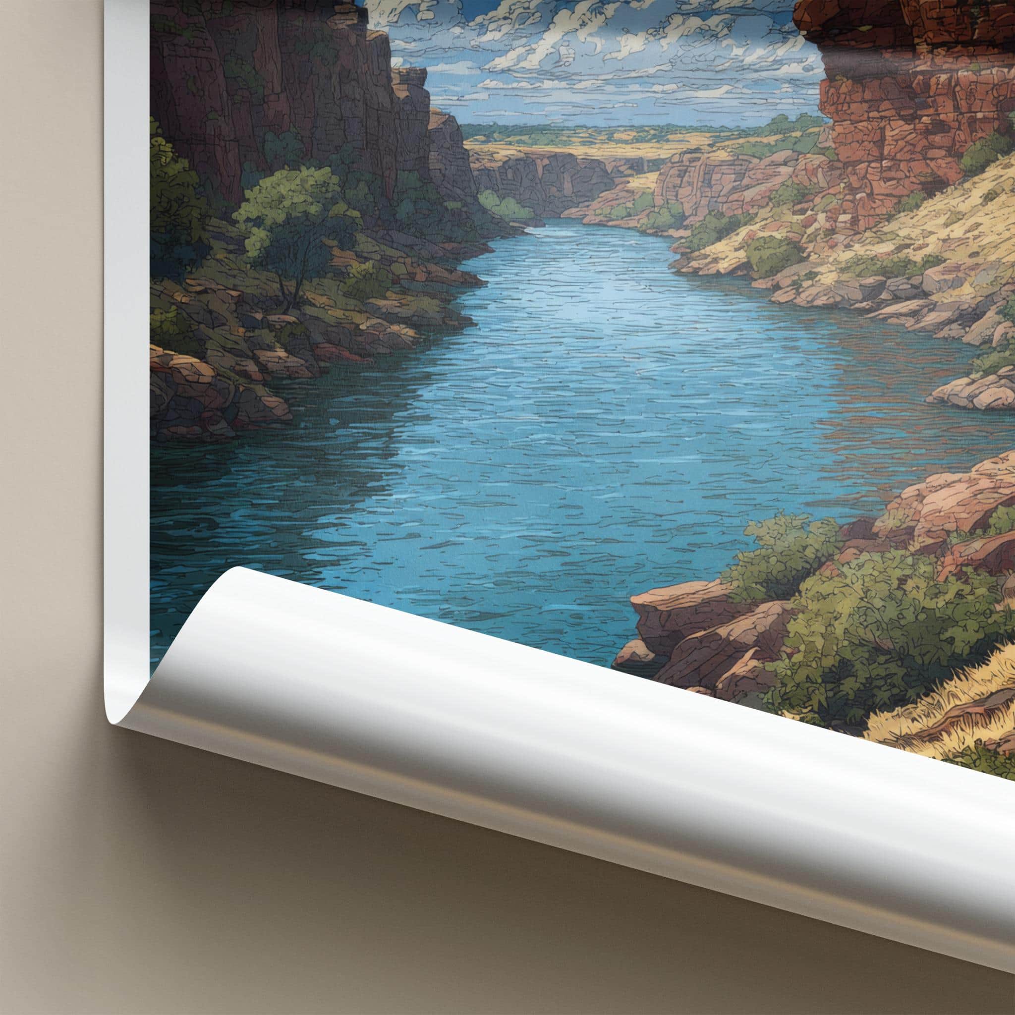 Gandikota Poster - India Travel Art - Andhra Pradesh Canyon Fortress Wall Decor
