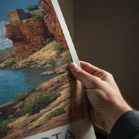 Gandikota Poster - India Travel Art - Andhra Pradesh Canyon Fortress Wall Decor
