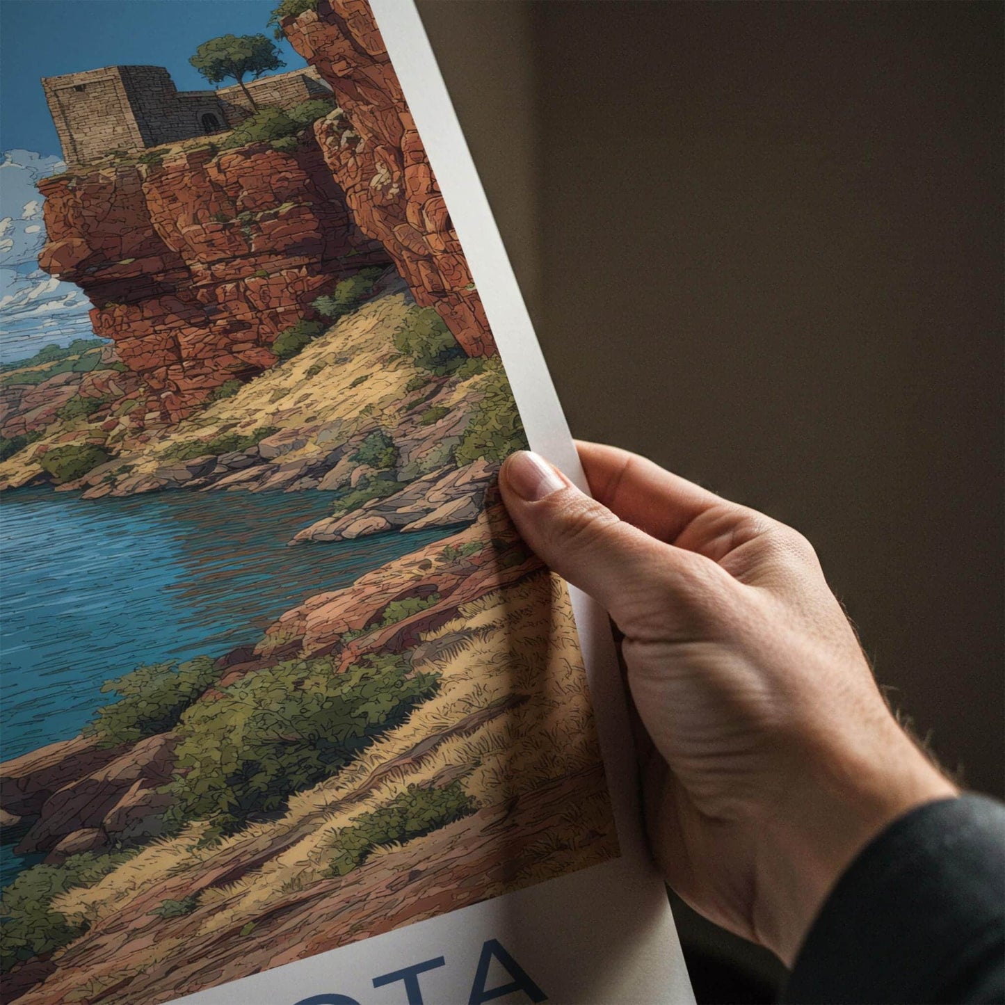 Gandikota Poster - India Travel Art - Andhra Pradesh Canyon Fortress Wall Decor