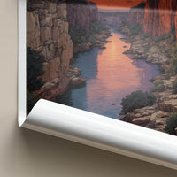 Gandikota Poster - India Travel Art - Andhra Pradesh Canyon Sunset Home Decor