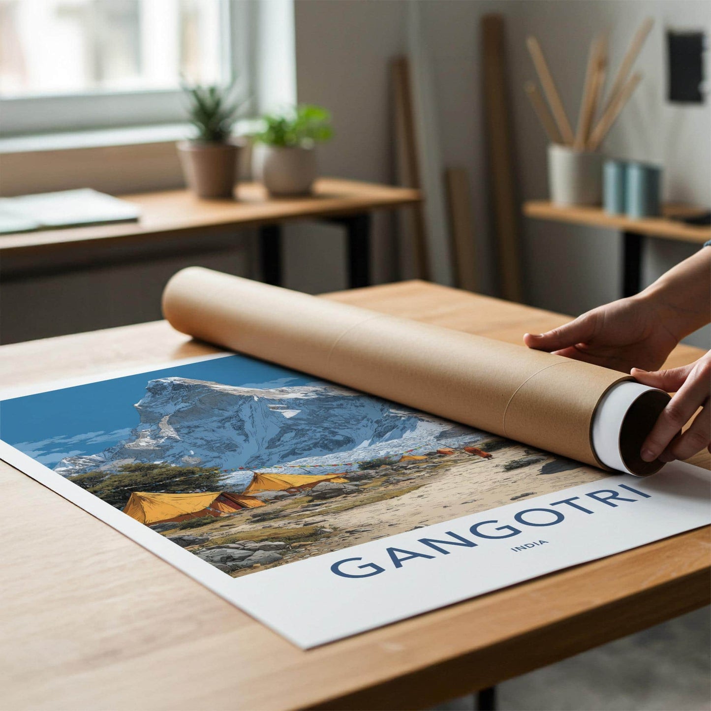 Gangotri Poster - India Wall Art - Uttarakhand Himalayan Base Camp Home Decor