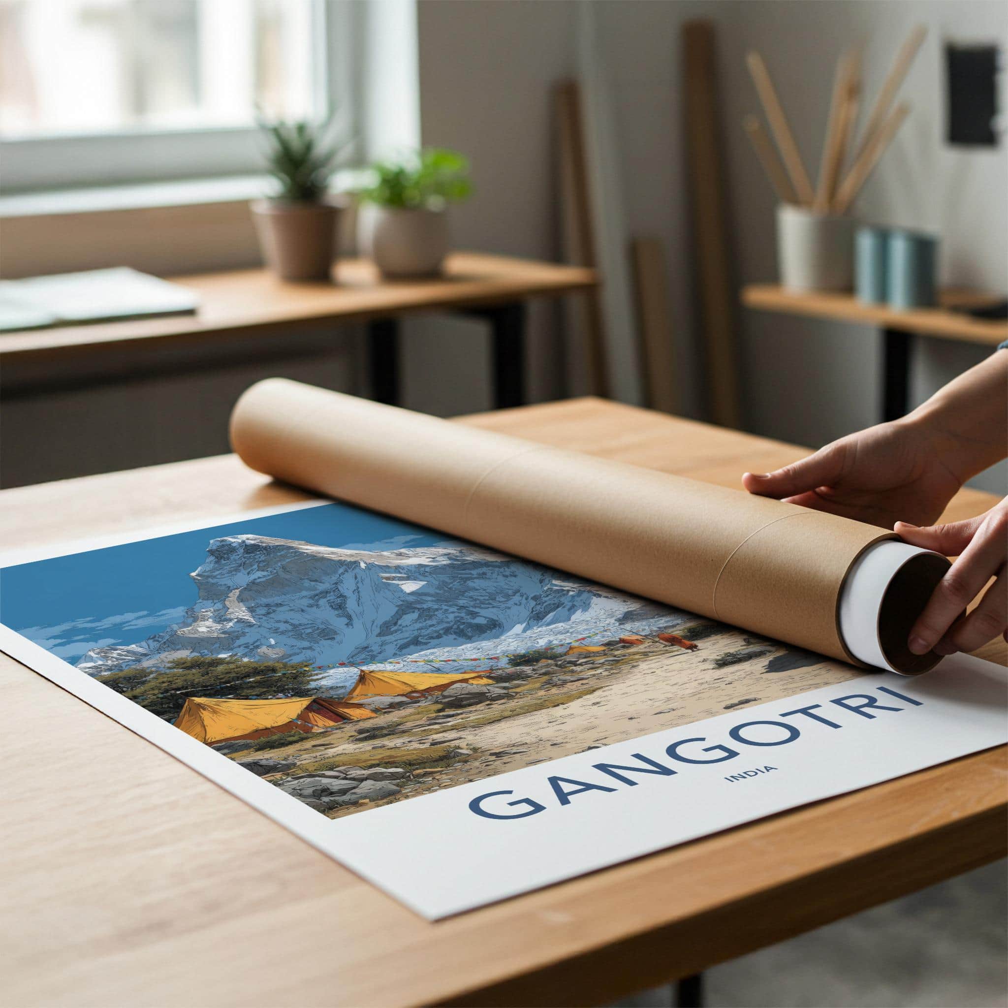 Gangotri Poster - India Wall Art - Uttarakhand Himalayan Base Camp Home Decor