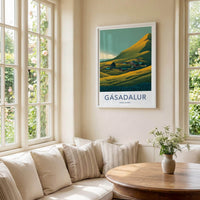 Gasadalur Poster - Faroe Islands Travel Art - Green Hills Village Home Decor