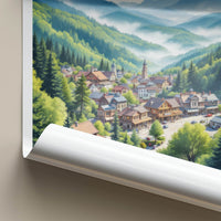 Gatlinburg Poster - Tennessee Travel Art - Smoky Mountains Town Wall Decor