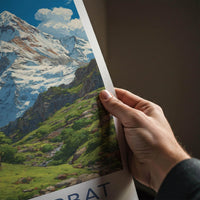 Gauri Parbat Poster - India Art Print - Uttarakhand Mountain Valley Gallery Art