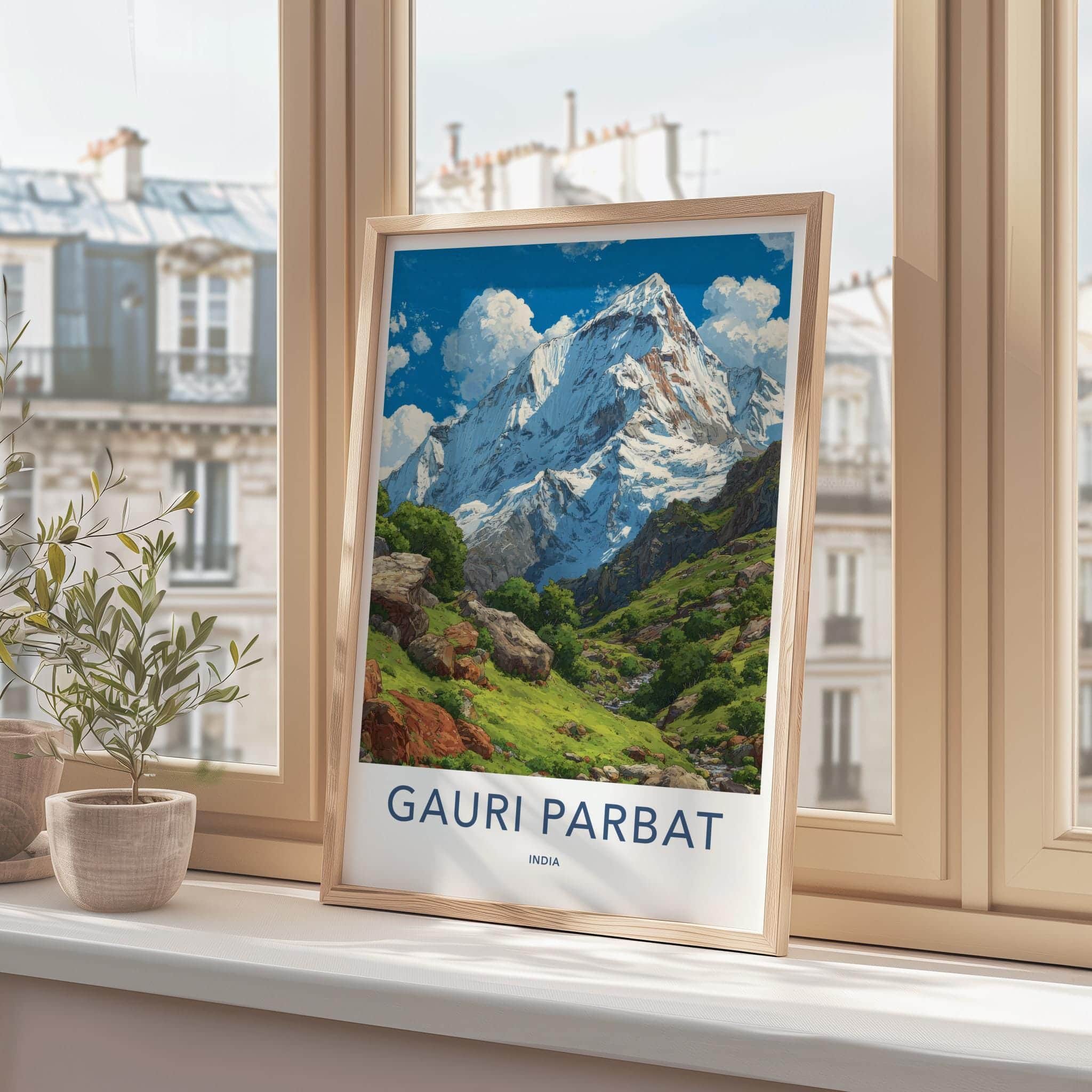 Gauri Parbat Poster - India Art Print - Uttarakhand Mountain Valley Gallery Art