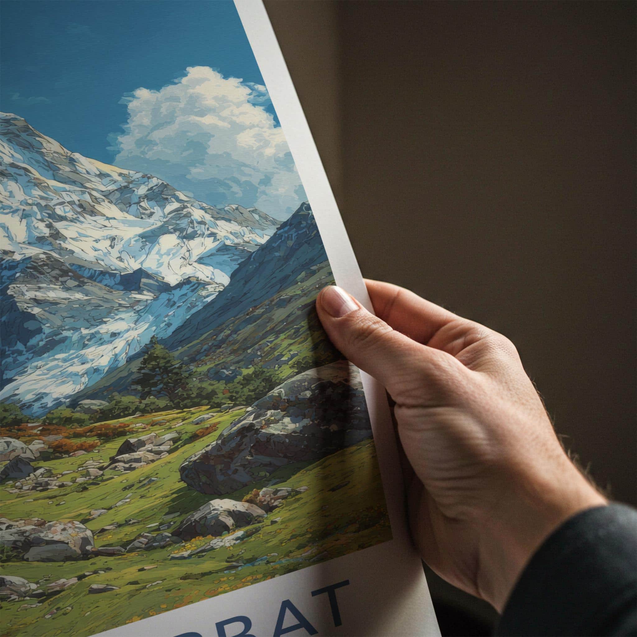 Gauri Parbat Poster - India Art Print - Uttarakhand Snowy Peaks Vista Home Art