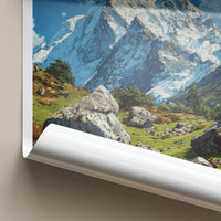 Gauri Parbat Poster - India Art Print - Uttarakhand Snowy Peaks Vista Home Art