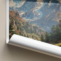 Gauri Parbat Poster - India Framed Print - Uttarakhand Snowy Peak Framed Decor
