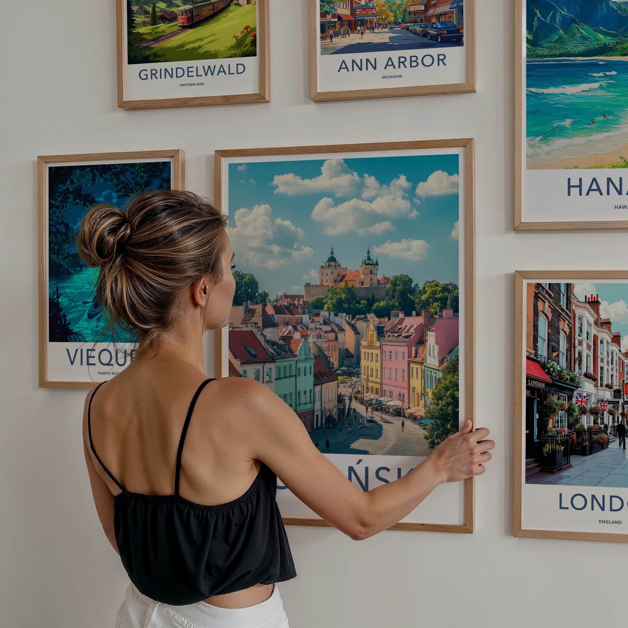 Gdansk Poster - Poland Travel Art - Historic Cityscape View Home Decor