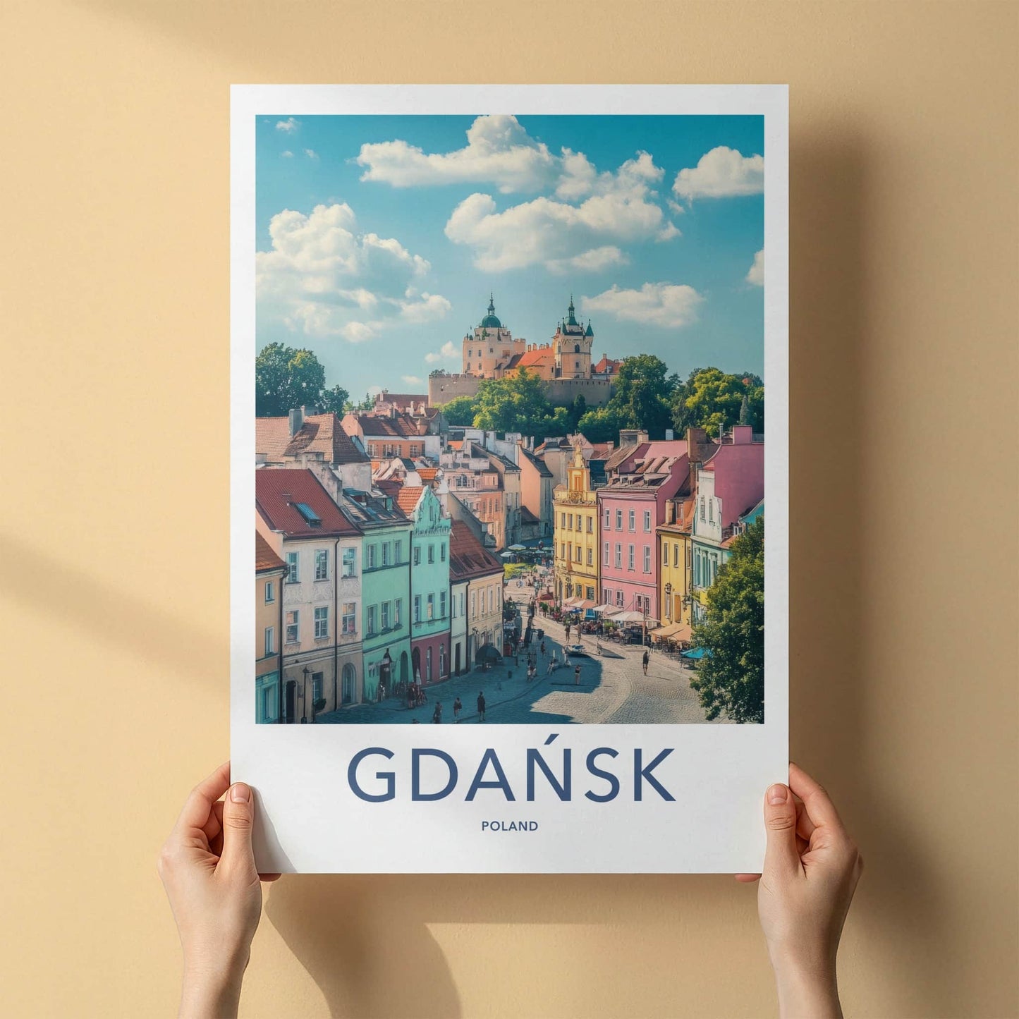 Gdansk Poster - Poland Travel Art - Historic Cityscape View Home Decor