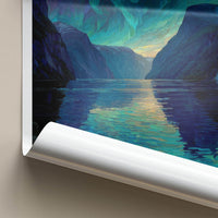 Geirangerfjord Poster - Norway Wall Art - Vibrant Fjord Aurora Home Decor