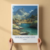 Gerlachovsky Stit Poster - Slovakia Travel Art - Clear Lake Mountains Home Decor