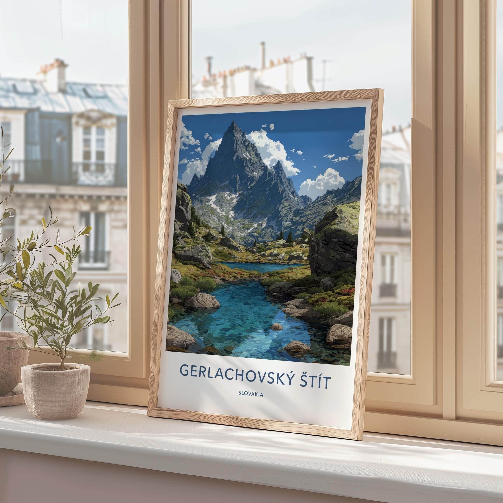 Gerlachovsky Stit Poster - Slovakia Travel Art - Majestic Alpine Lake Home Decor
